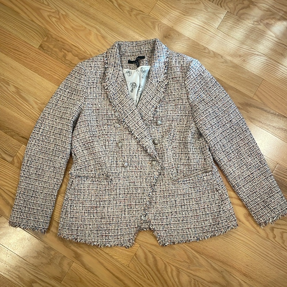 NWOT White House Black Market tweed Studio Blazer size 16